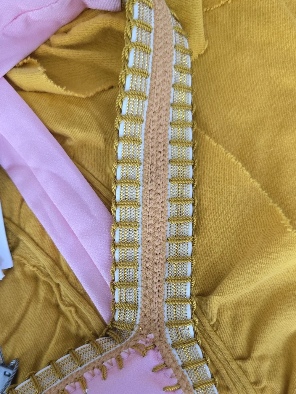 PQ Swim Platinum Pink Sands Crochet Trim Triangle Top Size Small - Picture 8 of 12